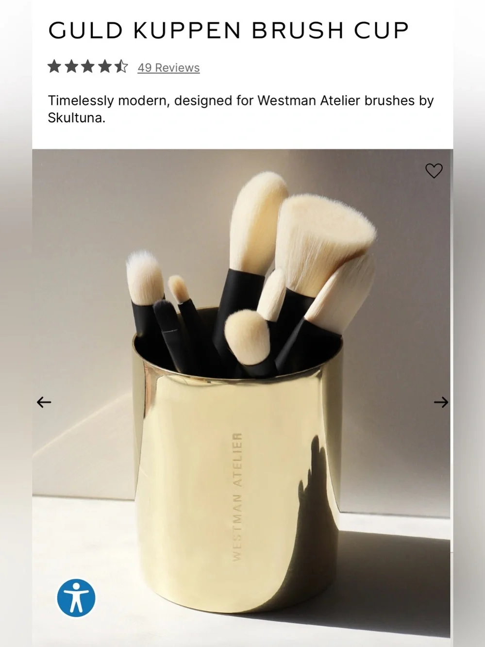 Westman Atelier Guld Kuppen Brush Cup